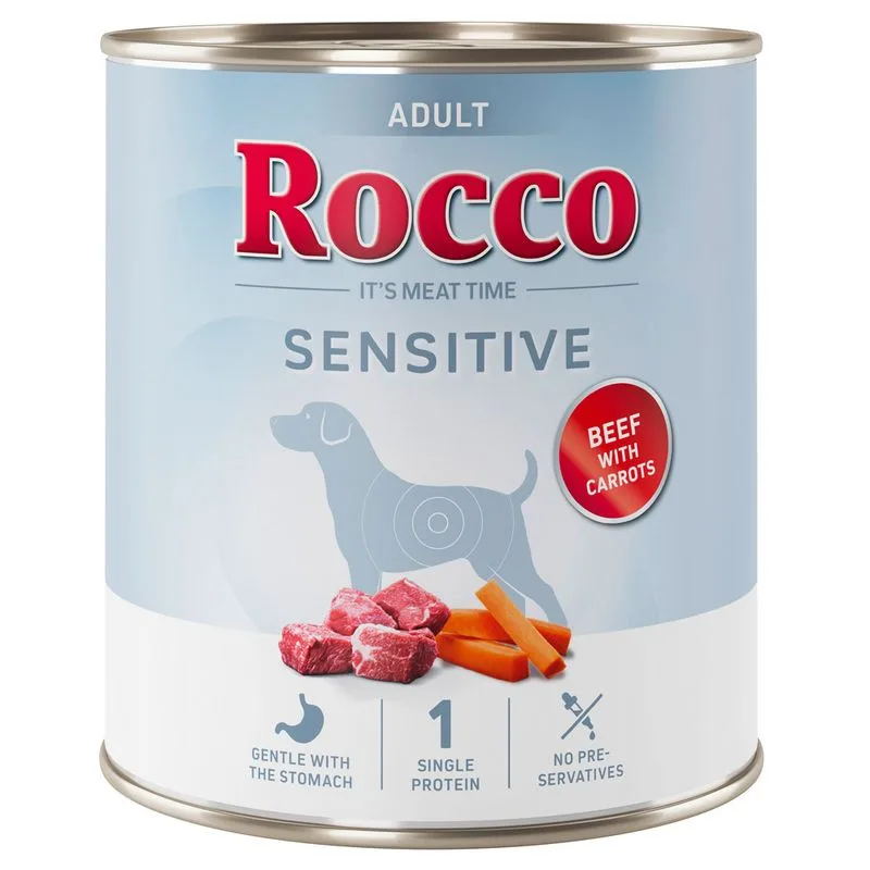 Rocco Sensitive 24 x 800 g (Manzo & Carote - NUOVO!)