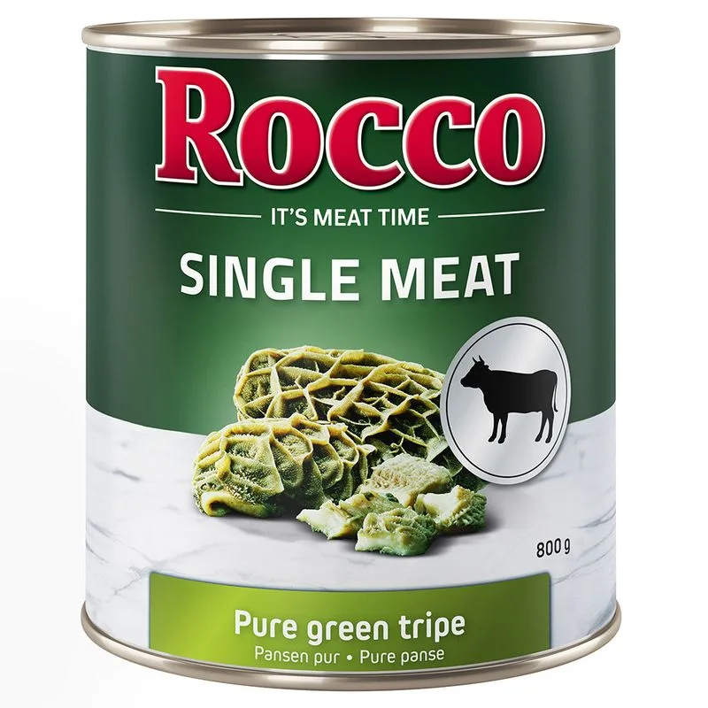 Rocco Single Meat 24 x 800 g umido per cane (Trippa)