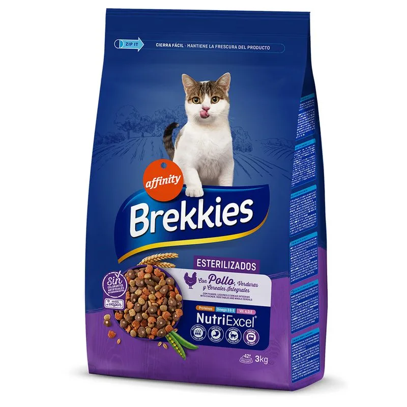 Brekkies Sterilized Crocchette per gatti (Set %: 4 x 3 kg)