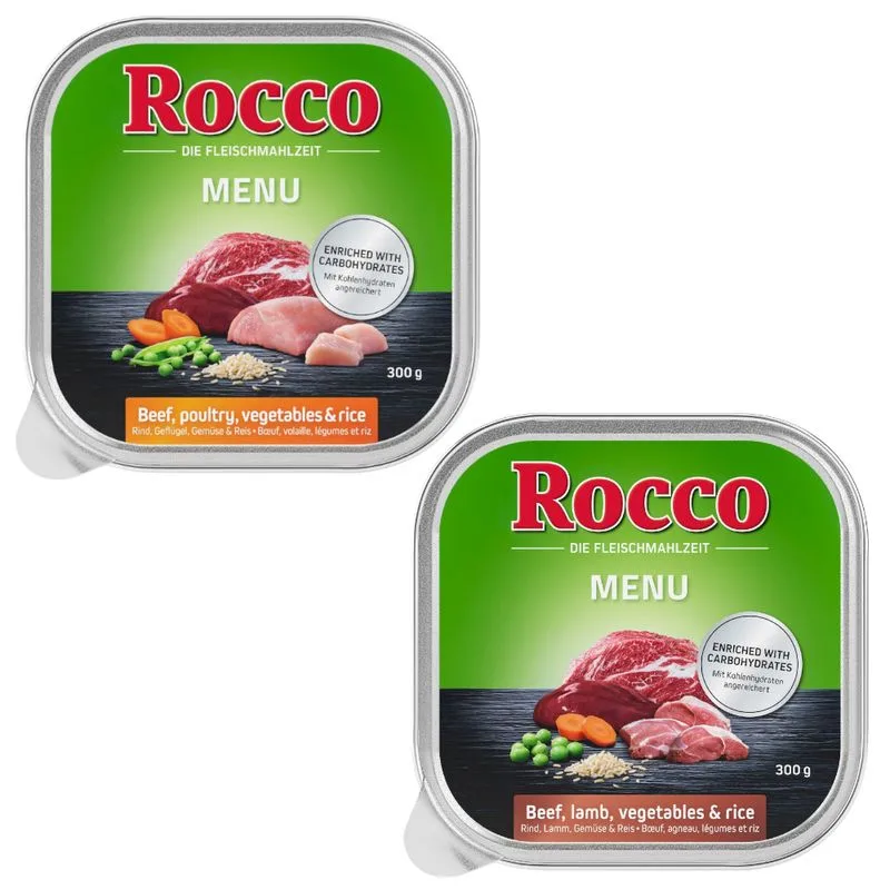 Set prova! 9 x 300 g Rocco Vaschette (Mix Menu: Manzo, Pollame, Agnello)