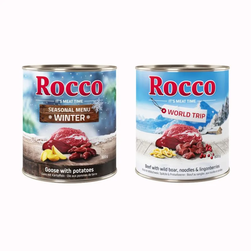 Set prova! Rocco Menù & Giramondo 12 x 800 g Alimento umido per cani