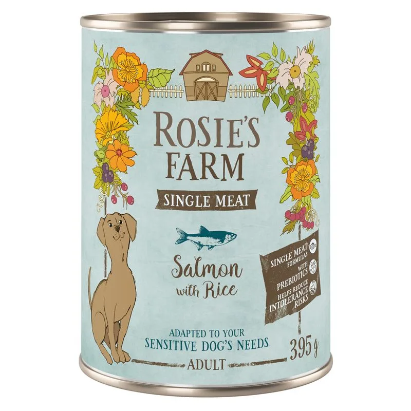 Rosie's Farm Single Meat Adult 6 x 395 g (Pesce & Riso)