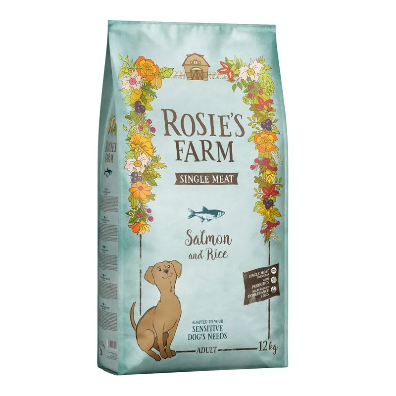 Rosie's Farm Single Meat Adult Salmone con riso Crocchette per cane