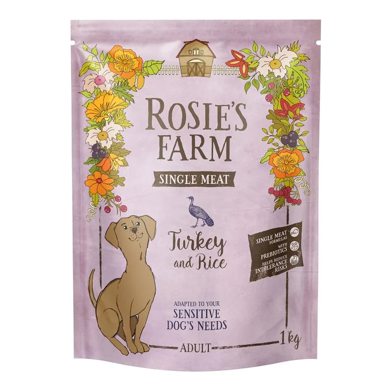 Rosie's Farm Single Meat Adult Tacchino con riso Crocchette per cane (1 kg)