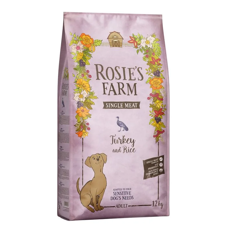 Rosie's Farm Single Meat Adult Tacchino con riso Crocchette per cane (12 kg)