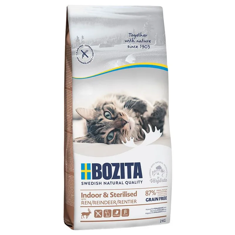 Bozita Indoor & Sterilised Renna Senza Cereali (Set %: 2 x 2 kg)