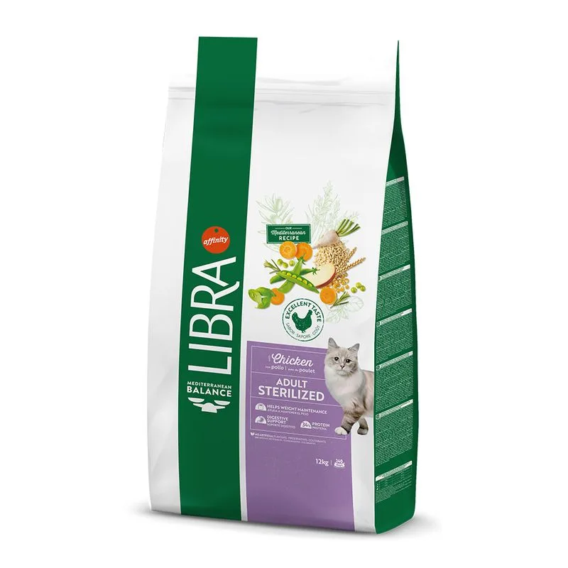 Libra Adult Sterilized con Pollo Crocchette per gatto (Set %: 2 x 12 kg)