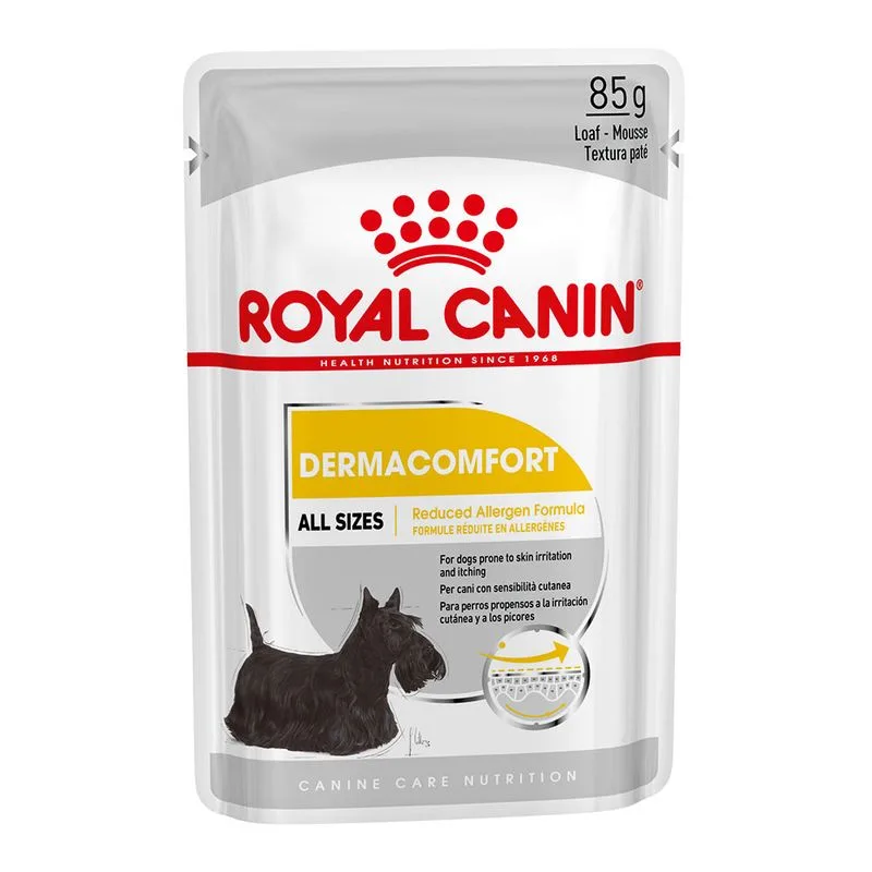 Royal Canin Mini Dermacomfort Crocchette per cani (Come integrazione: 24 x 85 g Umido Royal Canin Dermacomfort)