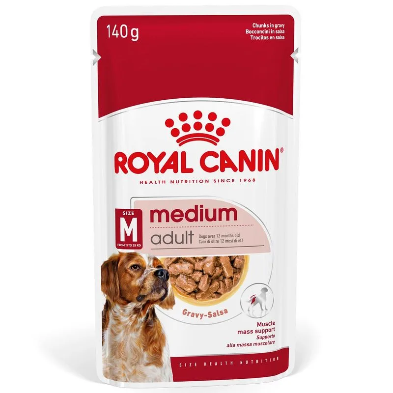 Royal Canin Medium Adult umido in salsa per cane (Set %: 40 x 140 g)