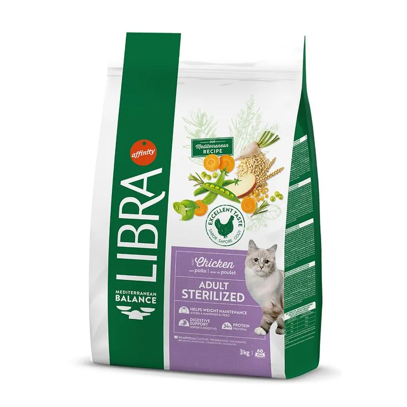 Libra Adult Sterilized con Pollo Crocchette per gatto (Set %: 2 x 3 kg)