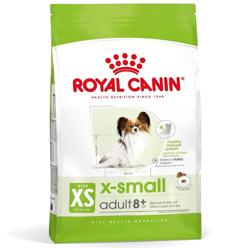 Royal Canin X-Small Adult 8+ Crocchette per cane (Set %: 2 x 3 kg)