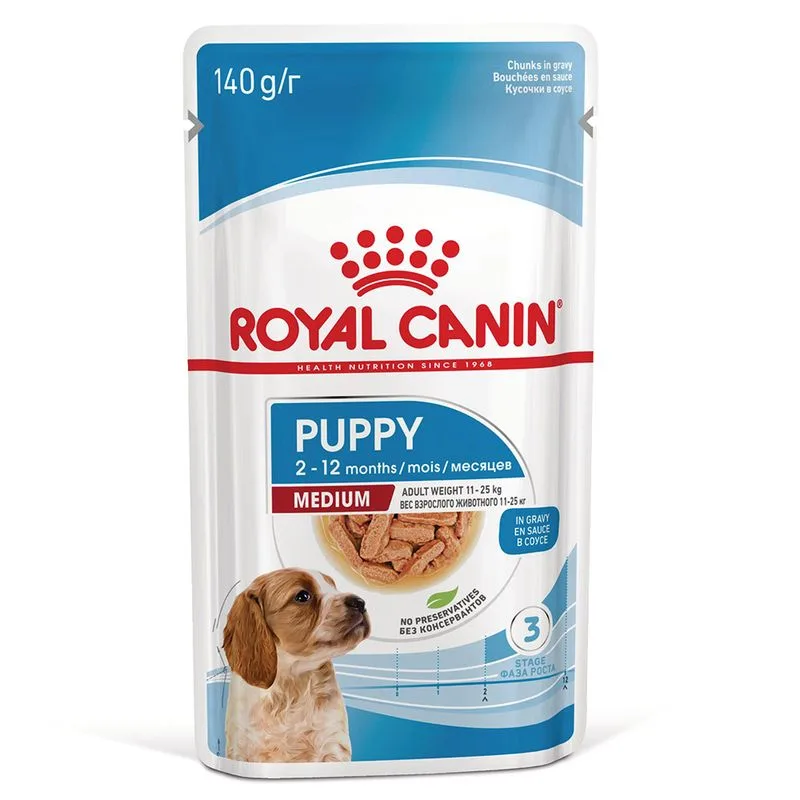 Royal Canin Medium Puppy in salsa (Set %: 40 x 140 g)