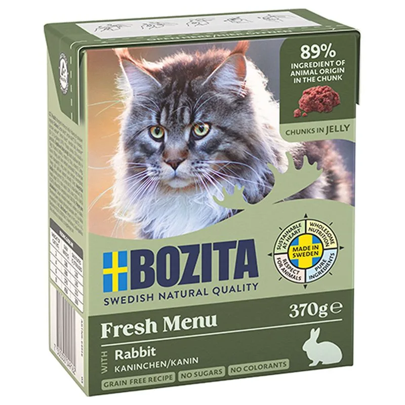 Bozita Tetra Bocconcini in gelatina 12 x 370 g Alimento umido per gatto (Coniglio)