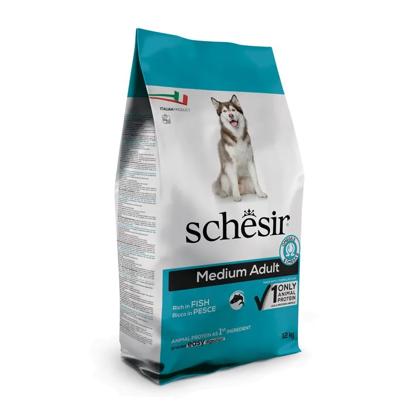Schesir Dog Dry Medium/Large Maintenance Pesce (Set %: 2 x 12 kg)