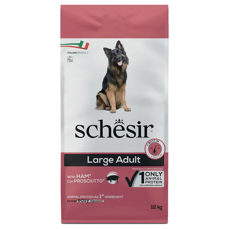 Schesir Dog Large Adult con Prosciutto (Set %: 2 x 12 kg)