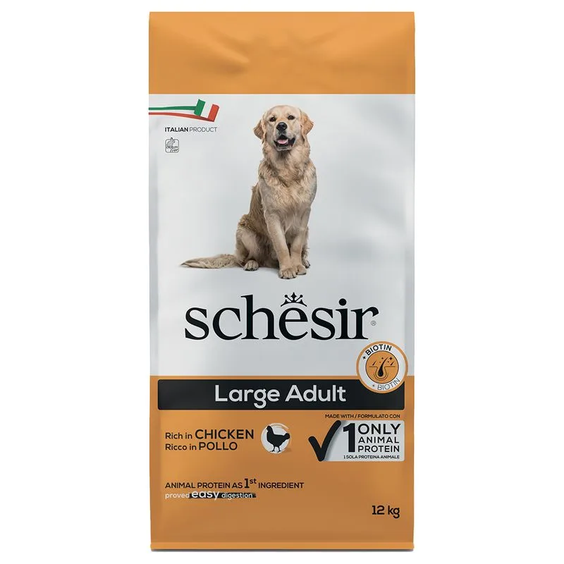 Schesir Large Adult con Pollo Crocchette per cane (Set %: 2 x 12 kg)