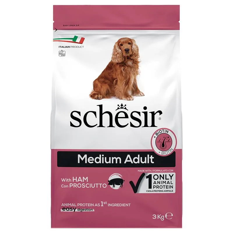 Schesir Medium Adult con Prosciutto (Set %: 2 x 3 kg)