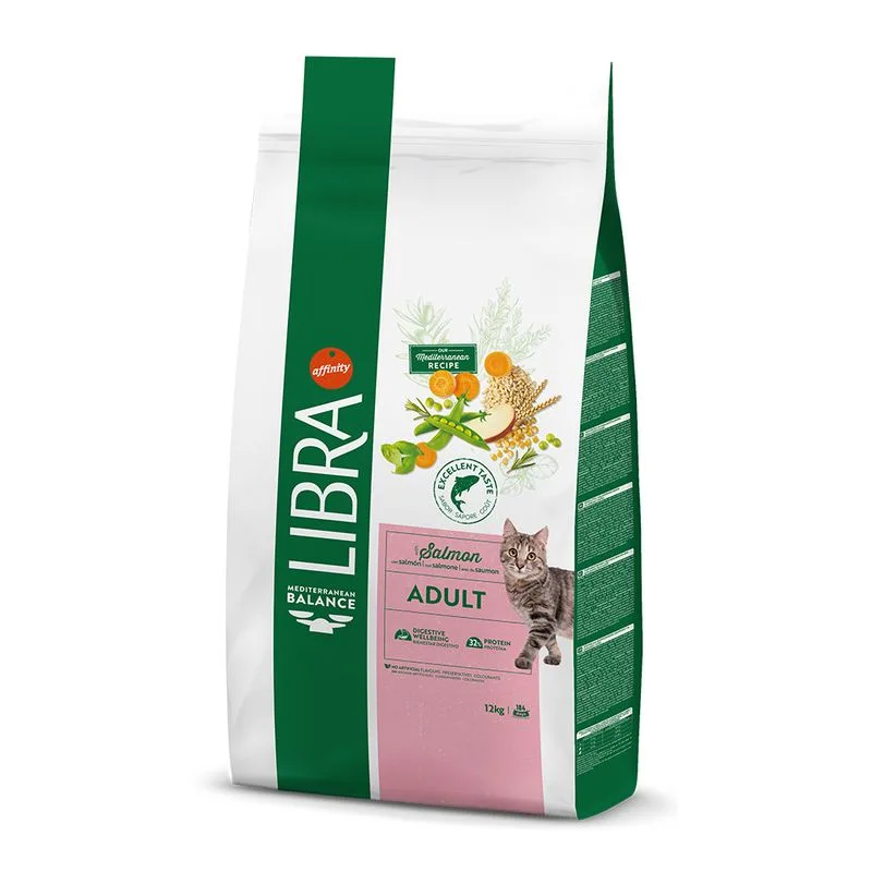Libra Adult con Salmone Crocchette per gatto (Set %: 2 x 12 kg)