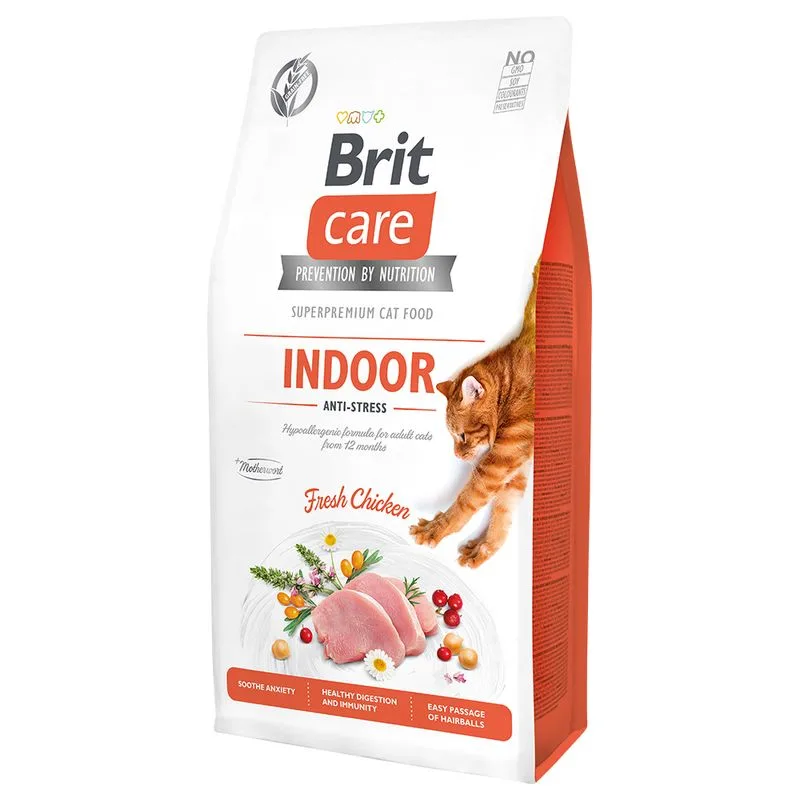 Brit Care Grain-Free Indoor Anti-stress Crocchette per gatto (Set %: 2 x 7 kg)