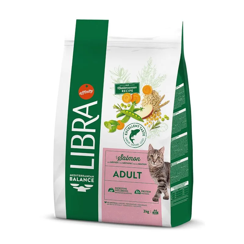 Libra Adult con Salmone Crocchette per gatto (Set %: 2 x 3 kg)