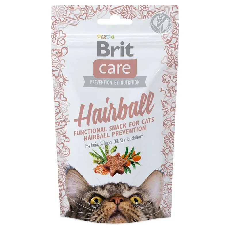 Brit Care Hairball Snack per gatti (Set %: 3 x 50 g)