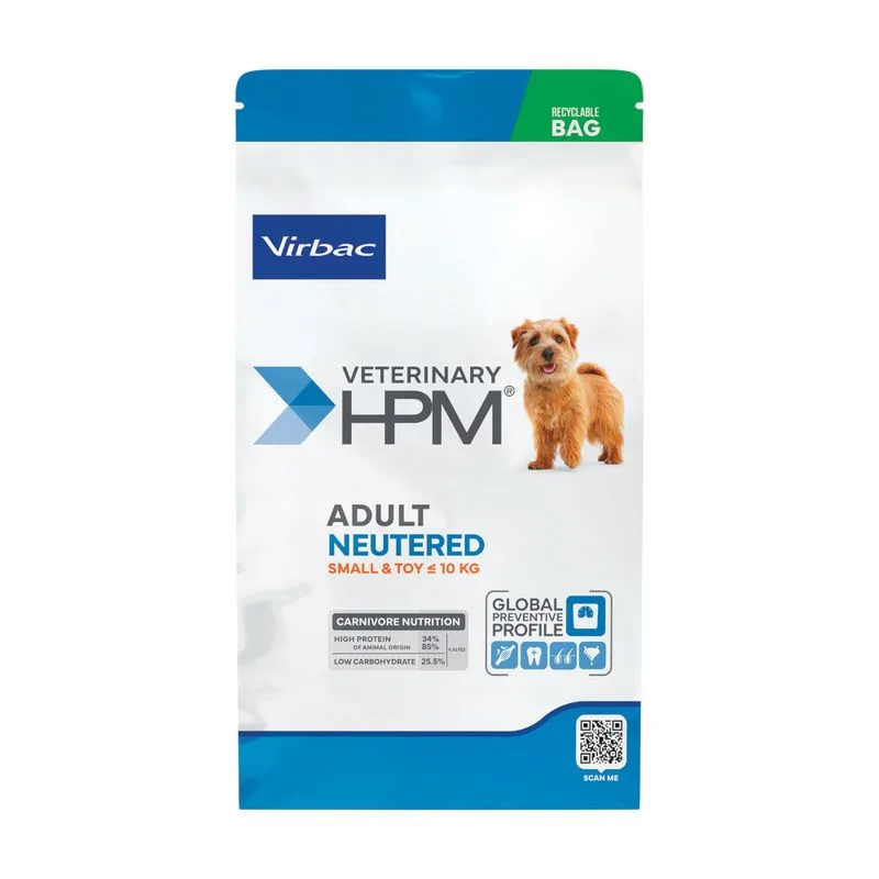 Virbac Veterinary HPM Adult Dog Neutered Small & Toy (Set %: 2 x 7 kg)