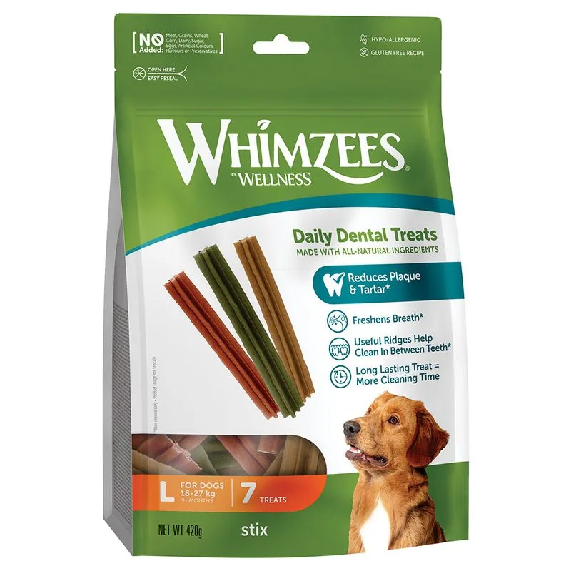 Whimzees by Wellness Stix per cani (Set %: 2 x tg L)