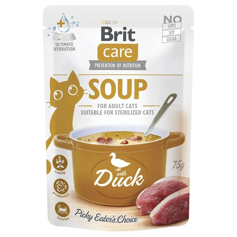 Brit Care Soup 15 x 75 g umido gatto (Anatra)