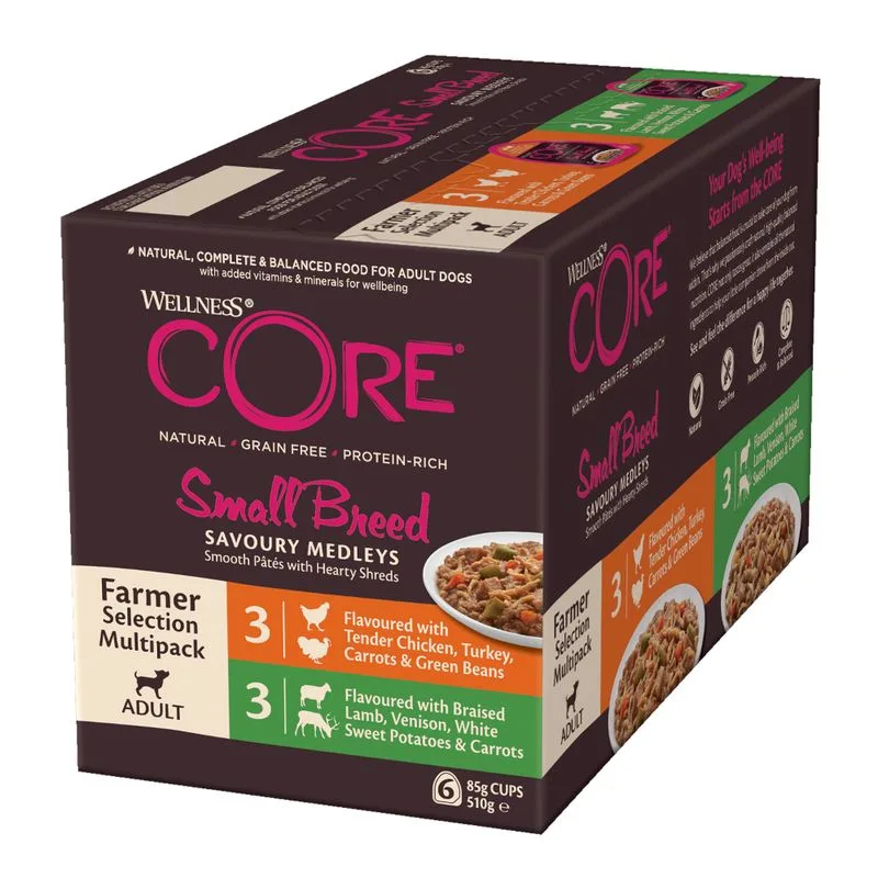 Wellness Core Savoury Medleys Small Breed (Set %: 12 x 85 g Farmer Selection)
