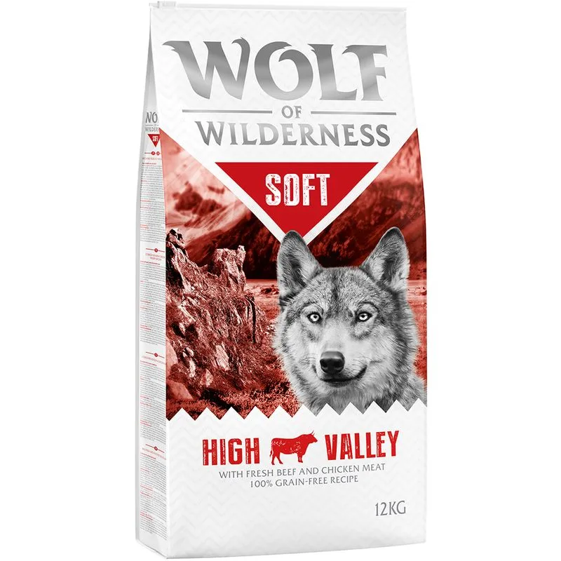Wolf of Wilderness Soft - High Valley Manzo Crocchette per cani (Set %: 2 x 12 kg)