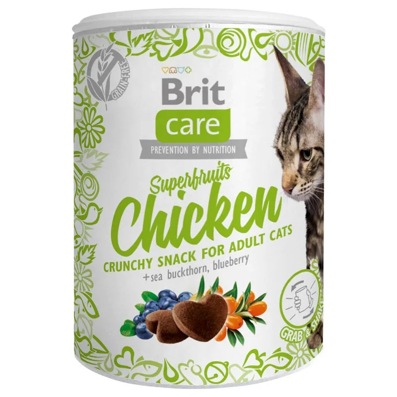 Brit Care Superfruits & Pollo Snack per gatti (Set %: 3 x 100 g)