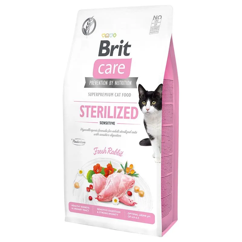 Multipack risparmio! 2 x 7 kg Brit Care Grain-Free Crocchette per gatti (Sterilized Sensitive)