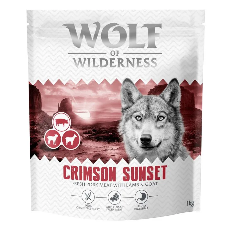 Wolf of Wilderness "Crimson Sunset" - Agnello & Capra (4 kg (4 x 1 kg) - NUOVA RICETTA!)
