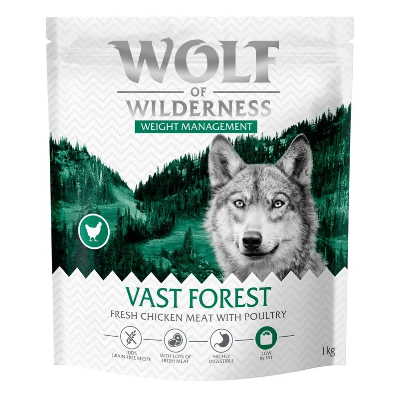 Wolf of Wilderness "Explore The Vast Forests" - Weight Management (4 kg (4 x 1 kg) - NUOVA RICETTA!)