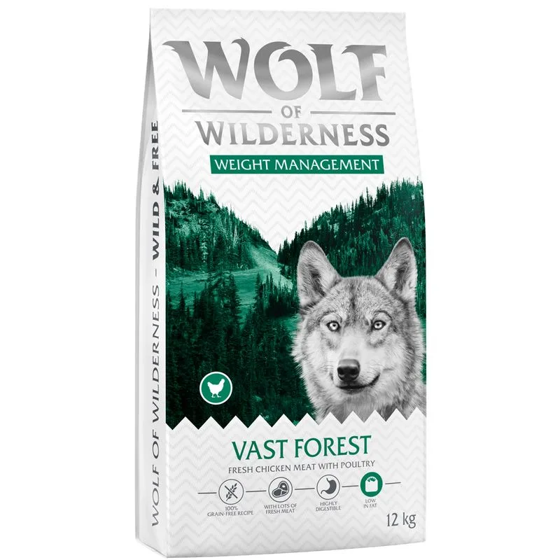 Wolf of Wilderness "Explore The Vast Forests" - Weight Management (Set %: 2 x 12 kg - NUOVA RICETTA!)