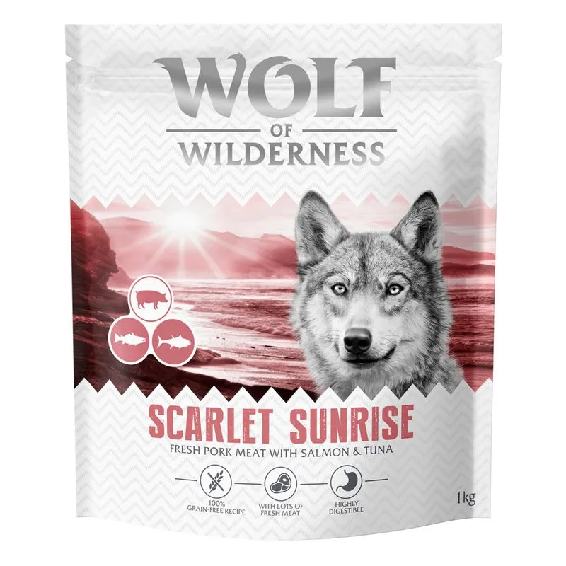 Wolf of Wilderness "Scarlet Sunrise" - Salmone & Tonno (4 kg (4 x 1 kg) - NUOVA RICETTA!)