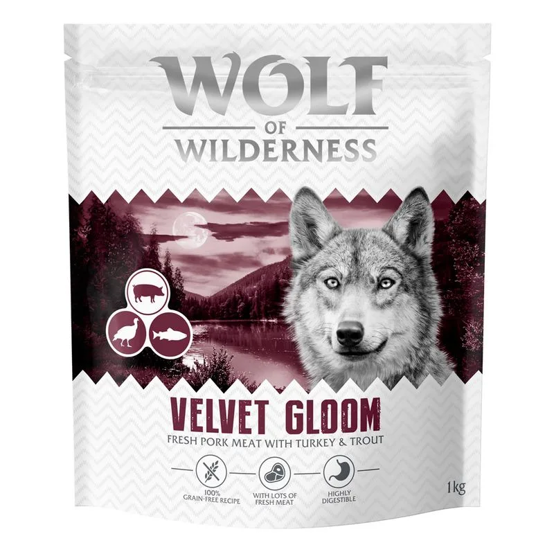 Wolf of Wilderness "Velvet Gloom" Tacchino & Trota (4 kg (4 x 1 kg) - NUOVA RICETTA!)