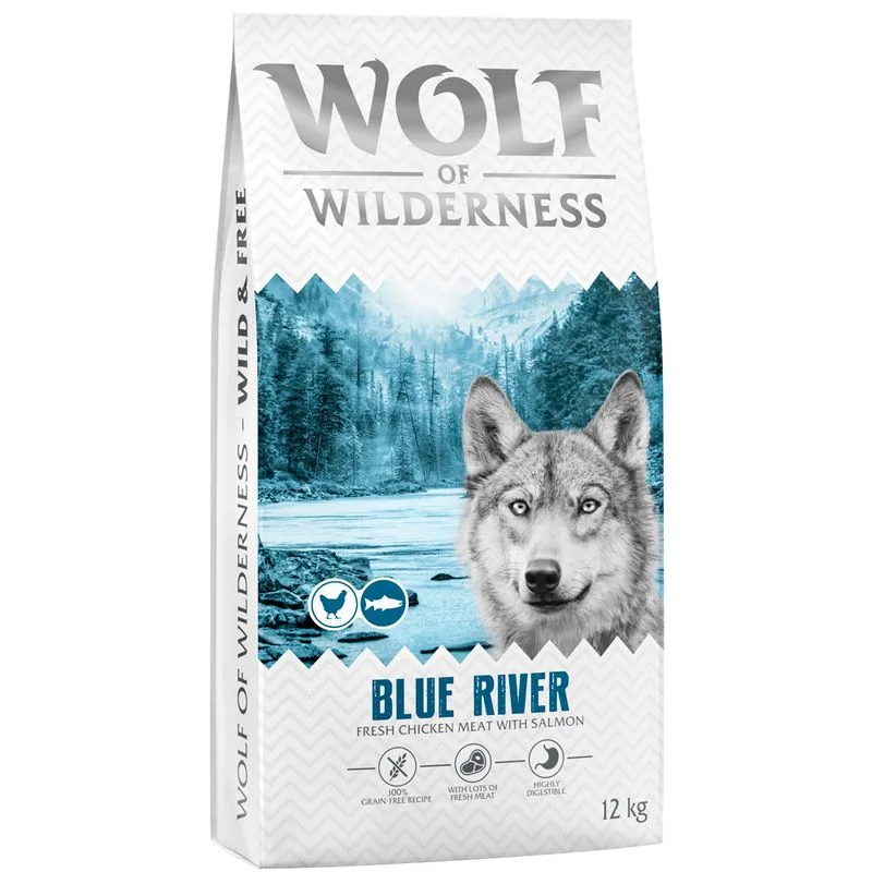 Wolf of Wilderness Adult "Blue River" - Salmone (Set %: 2 x 12 kg - NUOVA RICETTA!)