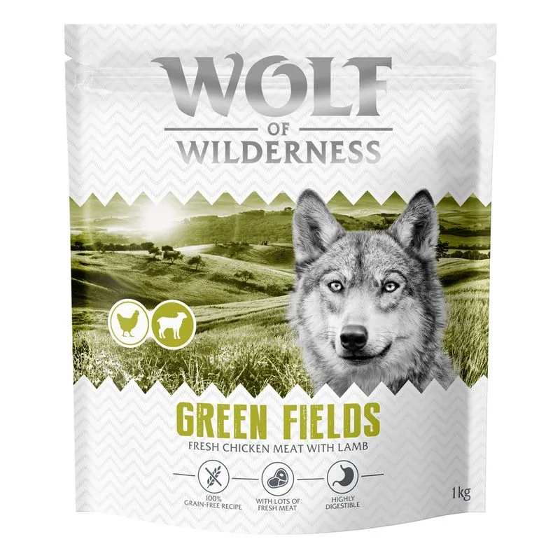 Wolf of Wilderness Adult "Green Fields" - Agnello (4 kg (4 x 1kg) - NUOVA RICETTA!)