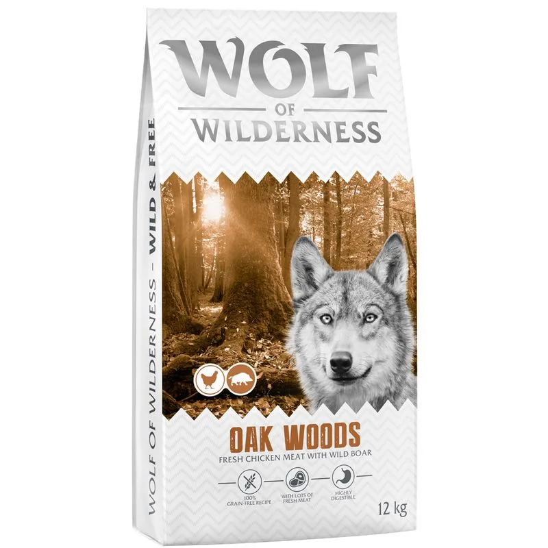 Wolf of Wilderness Adult "Oak Woods" - Cinghiale (Set %: 2 x 12 kg - NUOVA RICETTA!)