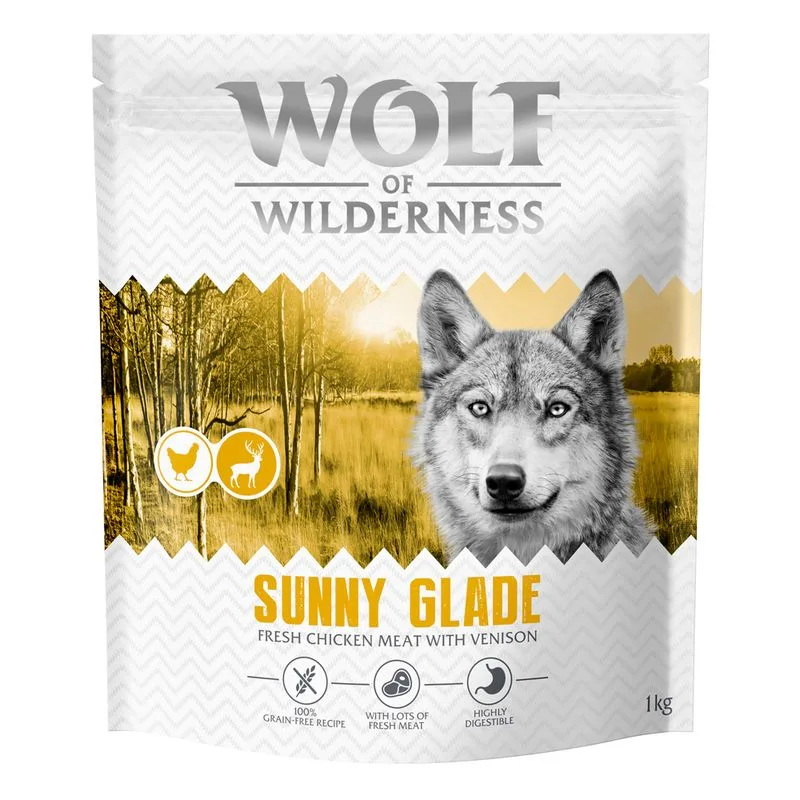 Wolf of Wilderness Adult "Sunny Glade" - Cervo (Set %: 4 x 1 kg - NUOVA RICETTA!)