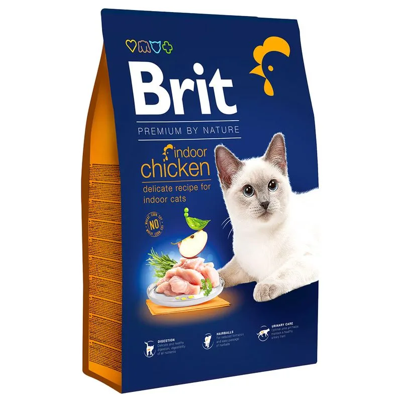 Brit Premium by Nature Cat Indoor Pollo Crocchette gatto (Set %: 2 x 8 kg)