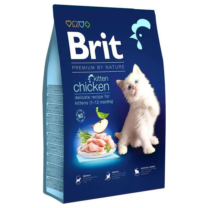 Brit Premium by Nature Cat Kitten Pollo Crocchette gatto (Set %: 2 x 8 kg)