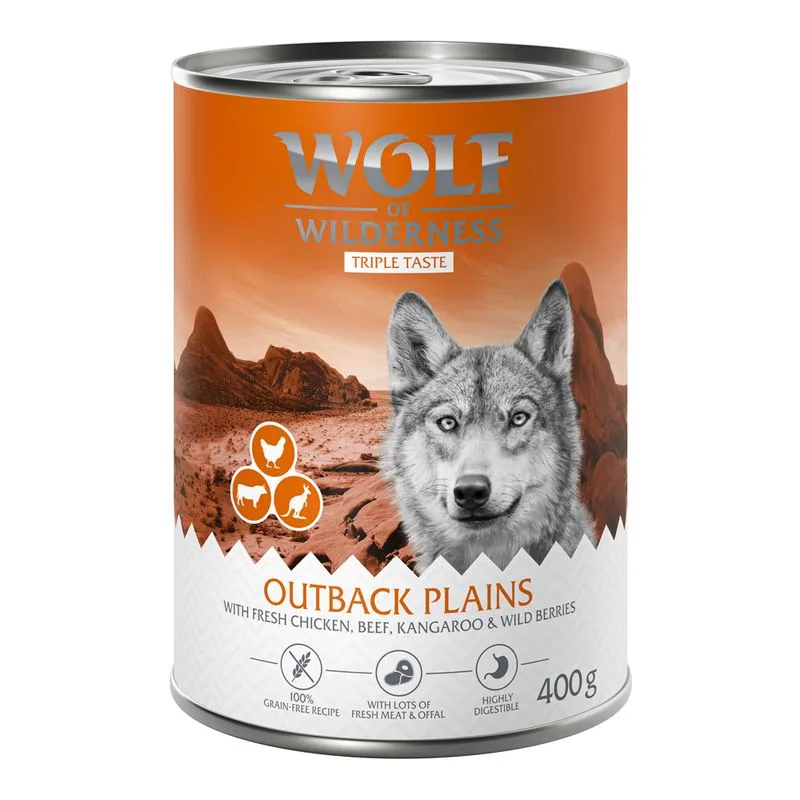 Wolf of Wilderness Adult 24 x 400 g umido Single Protein per cane (The Taste Of The Outback)