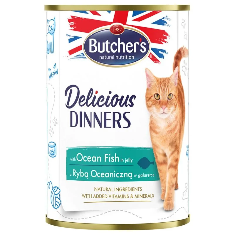 Confezione risparmio Butcher’s Delicious Dinners Gatto 48 x 400 g (Pesce di Mare)