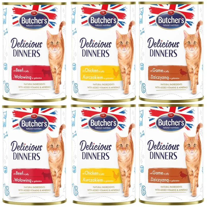 Multipack risparmio Butcher's Delicious Dinners cat 12 x 400 g