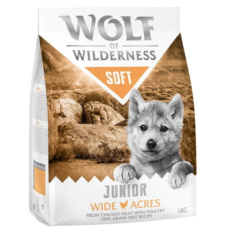 Wolf of Wilderness Junior Soft - Wide Acres Pollo Crocchette per cani (5 kg (5 x 1 kg))