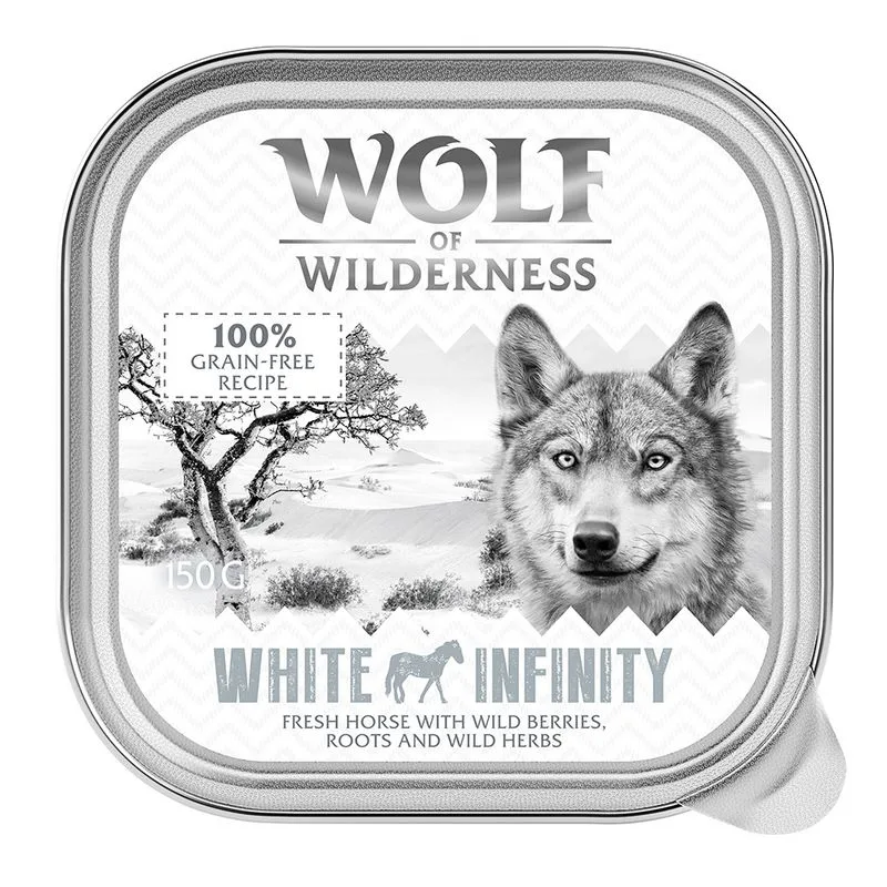 Wolf of Wilderness MINI Adult 6 x 150 g umido cane (White Infinity - Cavallo)