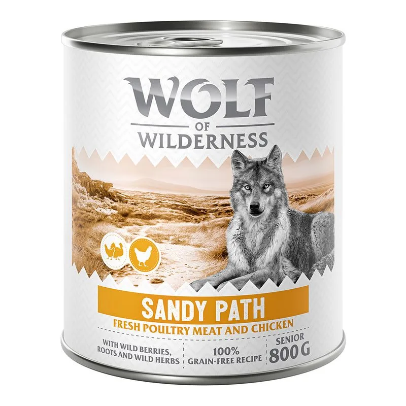 Wolf of Wilderness Senior "Expedition", 6 x 800 g (Sandy Path - Pollame con pollo)