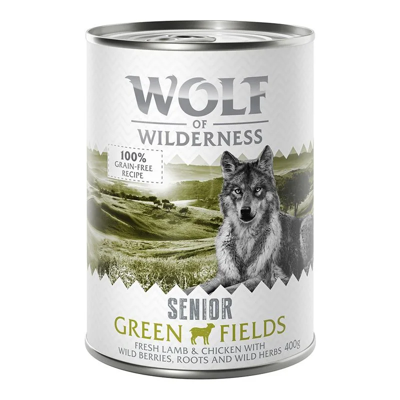 Wolf of Wilderness Senior 24 x 400 g (Green Fields - Agnello)